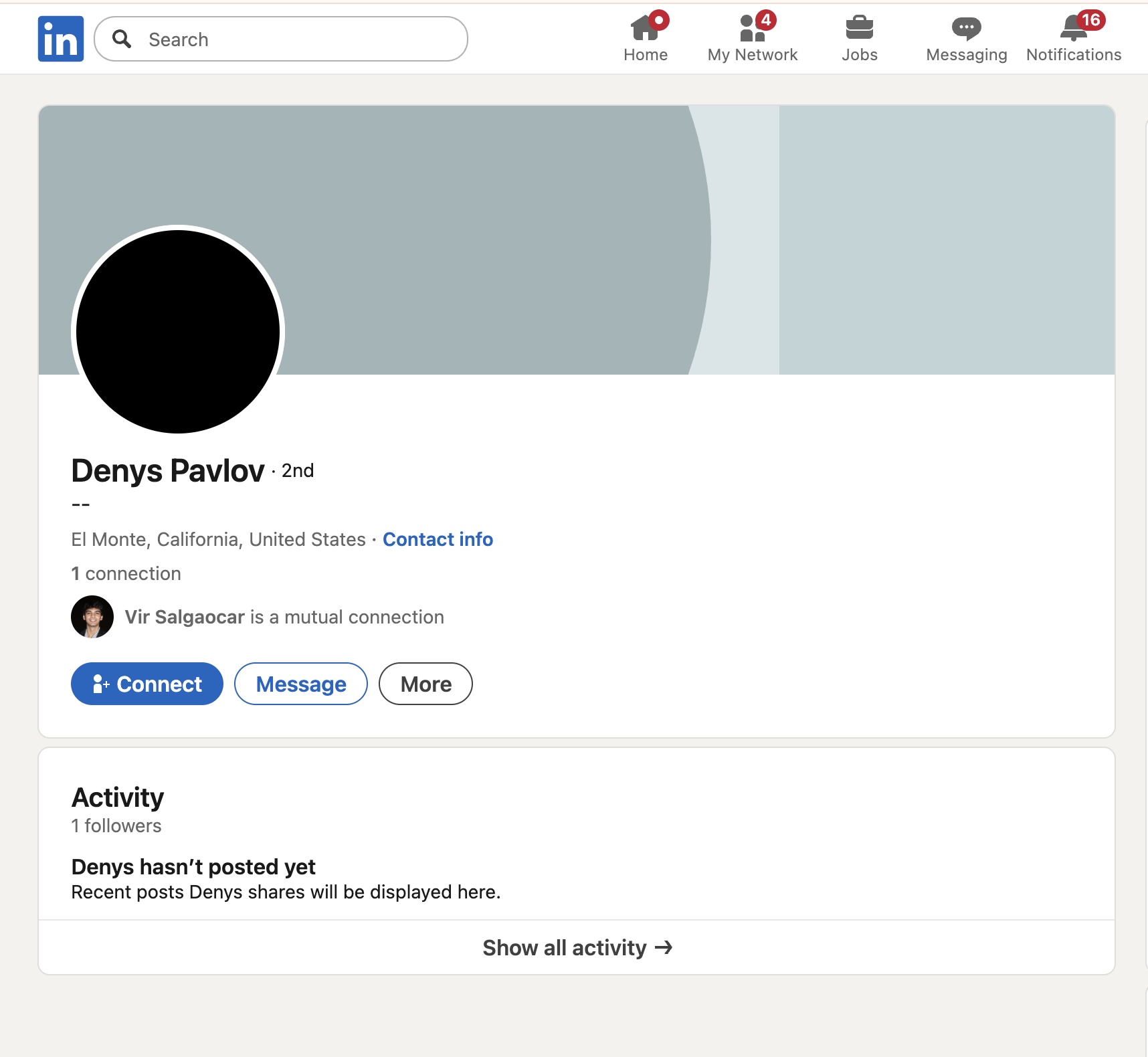 Generic LinkedIn Profile